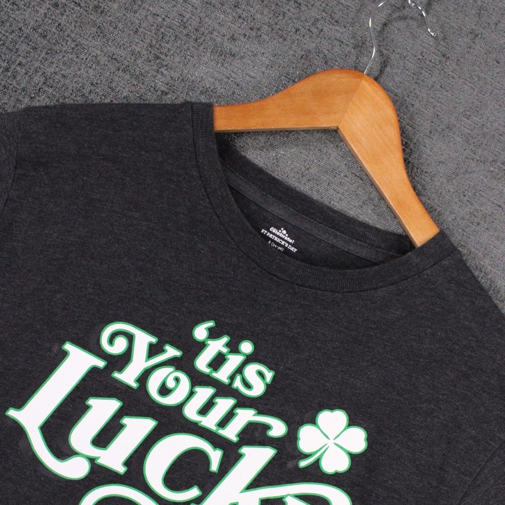 Way To Celebrate St Patricks Day Shirt Small Charcoal Gray Lucky Day Tee